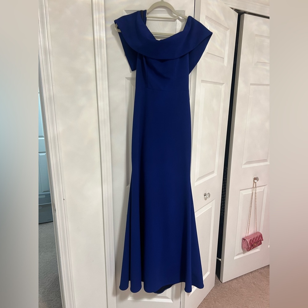 Betsy Adam blue gown